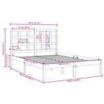 vidaXL Cadre de lit Blanc Bois massif 160x200 cm