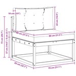 vidaXL Ensemble de canapés d'extérieur 3 pc Naturel et Gris clair