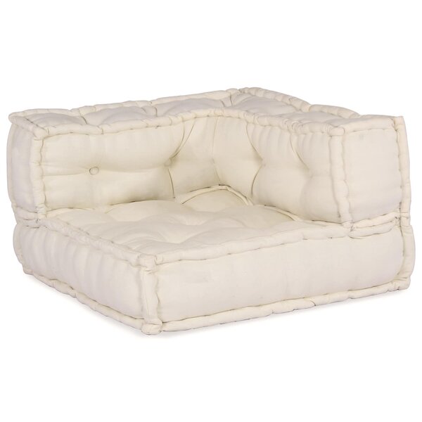 vidaXL Unité de canapé modulaire 4 Pièces Crème Tissu