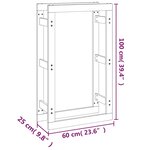 vidaXL Support pour bois de chauffage Blanc 60x25x100 cm Bois de pin
