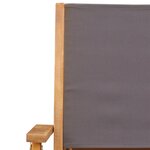 vidaXL Ensemble à manger de jardin 7 Pièces anthracite tissu bois massif
