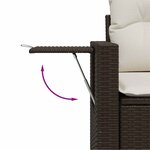 vidaXL Salon de jardin avec coussins 5 Pièces marron résine tressée