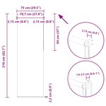 vidaXL Store enrouleur occultant café 75x210cm largeur du tissu 70 7cm