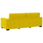 vidaXL Ensemble de canapés 3 Pièces avec coussins Jaune Velours
