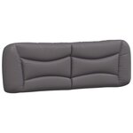 vidaXL Coussin de tête de lit gris 160 cm similicuir