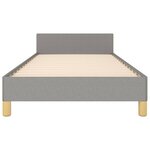 vidaXL Cadre de lit sans matelas gris clair 90x190 cm tissu