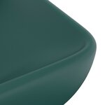 vidaXL Lavabo de luxe rectangulaire Vert foncé mat 71x38 cm Céramique