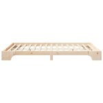 vidaXL Cadre de lit surélevé Marron 140 x 220 cm Bois massif en pin