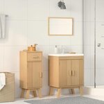 vidaXL Ensemble de meubles de salle de bain avec tiroir 2 Pièces Marron
