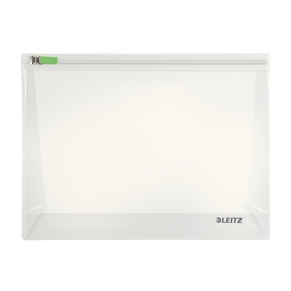 Sachet de 2 pochettes enveloppe à zip Traveller PVC 2/10e  format M Transparent LEITZ
