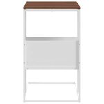 vidaXL Table d'appoint Blanc 55x36x59 5 cm Bois d'ingénierie