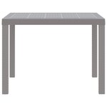 vidaXL Table de Jardin Gris clair 100 x 100 x 73 cm polyrotin