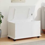 vidaXL Coffre de rangement et roulettes ALTA blanc 73x39 5x43 cm