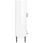 vidaXL Buffet haut blanc brillant 69 5x31x115 cm bois d'ingénierie