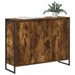 vidaXL Meuble d'appoint Chêne Fumé 96 5 x 30 x 75 cm Bois d'ingénierie