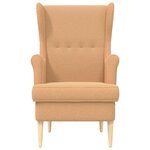 vidaXL Fauteuil Beige Bouclé