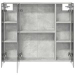 vidaXL Armoire Miroir de Salle de Bain Gris béton 80 x 14.5 x 70 cm