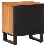vidaXL Tables de chevet 2 Pièces 40x34x46 cm bois d'acacia massif