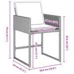 vidaXL Ensemble de salle à manger de jardin 5 pièces avec coussins gris clair en rattan synthétique