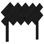 vidaXL Cadre de lit et tête de lit noir 100x200 cm bois massif