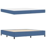 vidaXL Cadre de lit Bleu 200 x 200 cm Tissu en velours côtelé