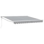 vidaXL Auvent rétractable anthracite/blanc 3x2 5 m tissu et aluminium