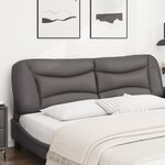 vidaXL Coussin de tête de lit Hvar gris 180 cm similicuir