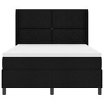 Lit Box Spring vidaXL avec Matelas Noir 140x200 cm Tissu