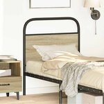 vidaXL Tête de lit chêne sonoma 80 cm acier et bois d'ingénierie