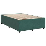 vidaXL Cadre de lit Vert foncé 120x200 cm Velours