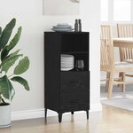 vidaXL Buffet Chêne noir 34 x 34 5 x 90 cm Bois d'ingénierie