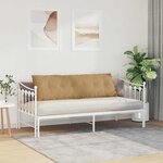 vidaXL Coussin de Dos Marron 160 x 50 cm Tissu en velours côtelé