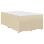 vidaXL Cadre de lit avec matelas avec matelas Crème 120 x 190 cm tissu