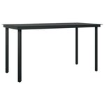 vidaXL Ensemble à manger de jardin avec coussins 7 Pièces Noir