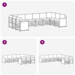 vidaXL Ensemble de canapés d'extérieur 7 pc Naturel