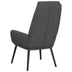 vidaXL Chaise de relaxation Gris foncé Tissu