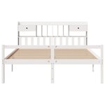 vidaXL Lit bibliothèque sans matelas blanc 180x200 cm bois pin massif