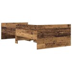 vidaXL Cadre de lit avec tiroir Bois Ancien 90 x 200 cm Pin massif