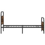 vidaXL Cadre de lit sans matelas 90x190cm chêne fumé bois d'ingénierie