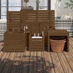 vidaXL Ensemble de boîtes de jardin 4 Pièces marron miel bois pin massif