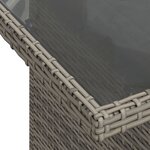 vidaXL Salon de jardin 8 Pièces avec coussins gris résine tressée