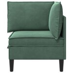 vidaXL Sofa avec rangement Vert Mer Velours