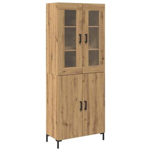 vidaXL Haut Armoire 2 Pièces chêne artisanal 69 5 x 34 x 180 cm