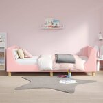 vidaXL Cadre de lit pour enfants avec tête de lit Rose 90 x 190 cm
