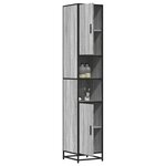 vidaXL Armoire de salle de bain sonoma gris bois d'ingénierie et métal