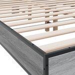 vidaXL Cadre de lit sans matelas sonoma gris 120x200 cm