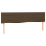 vidaXL Tête de lit à LED Marron Foncé 160x5x78/88 cm Tissu
