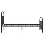 vidaXL Cadre de lit métal sans matelas avec pied de lit noir 107x203cm