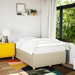 vidaXL Cadre de lit sans matelas crème 120x200 cm tissu