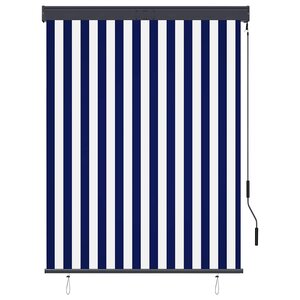 vidaXL Store roulant d'extérieur 120x250 cm Bleu et blanc